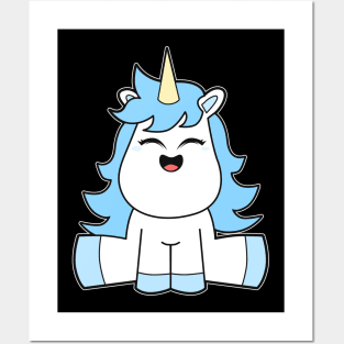 Cute Baby Unicorn Posters and Art